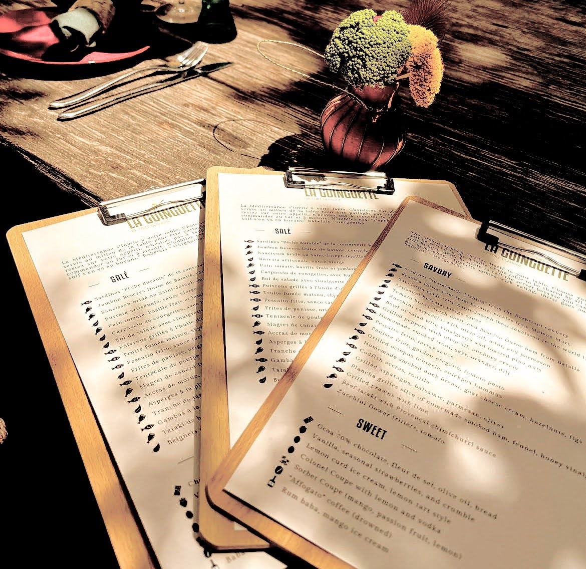 Food at La Guinguette