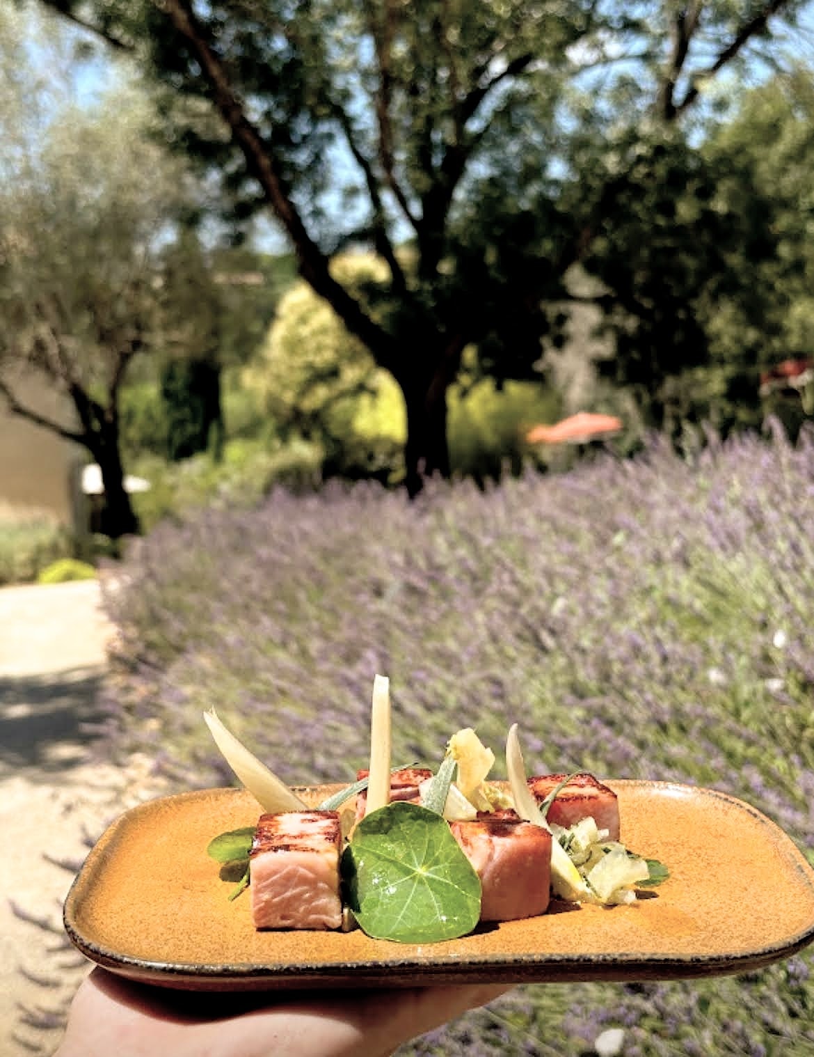 Poolside lunch at La Guinguette