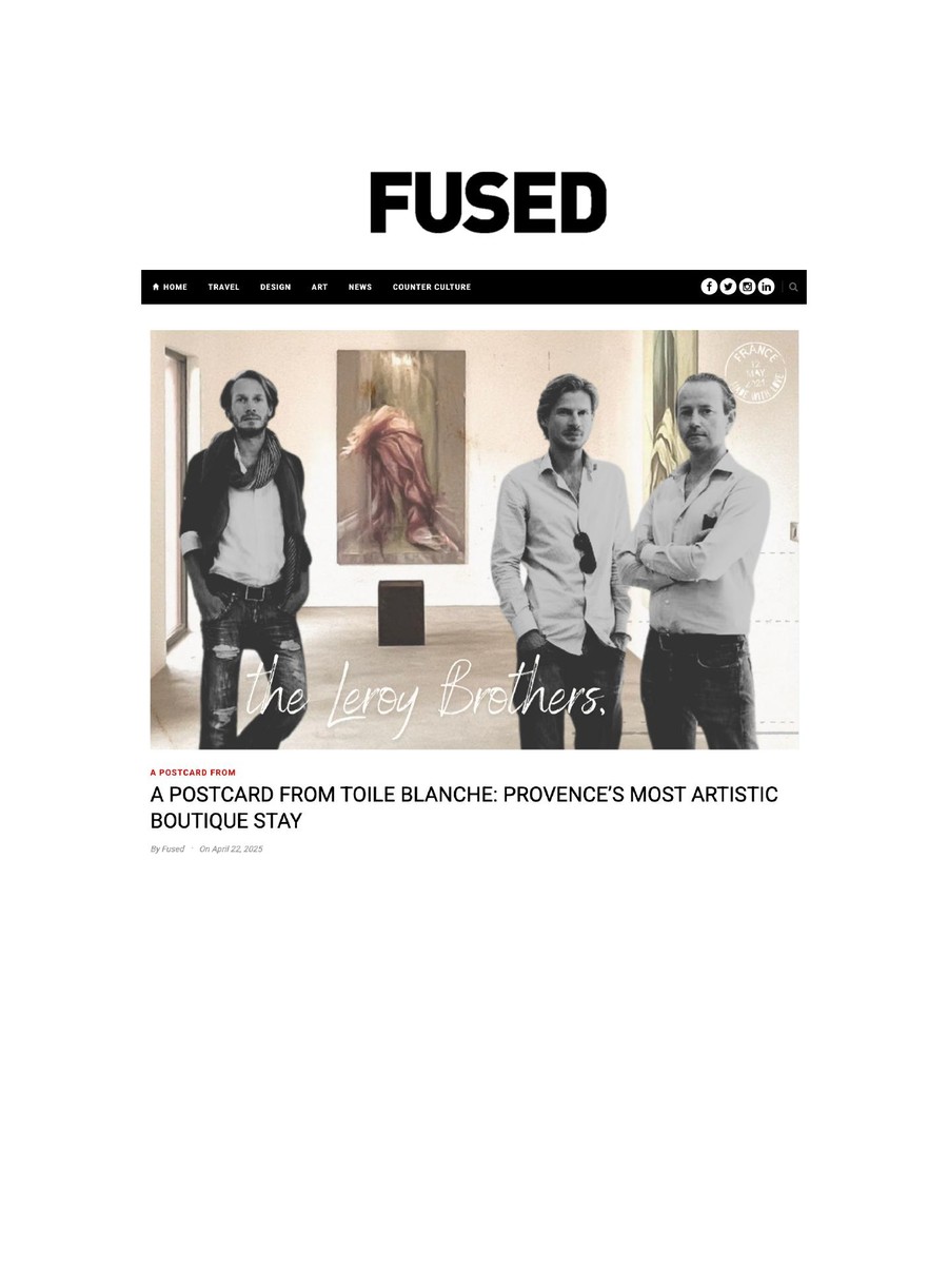 FUSEDMagazine, Toile Blanche press coverage