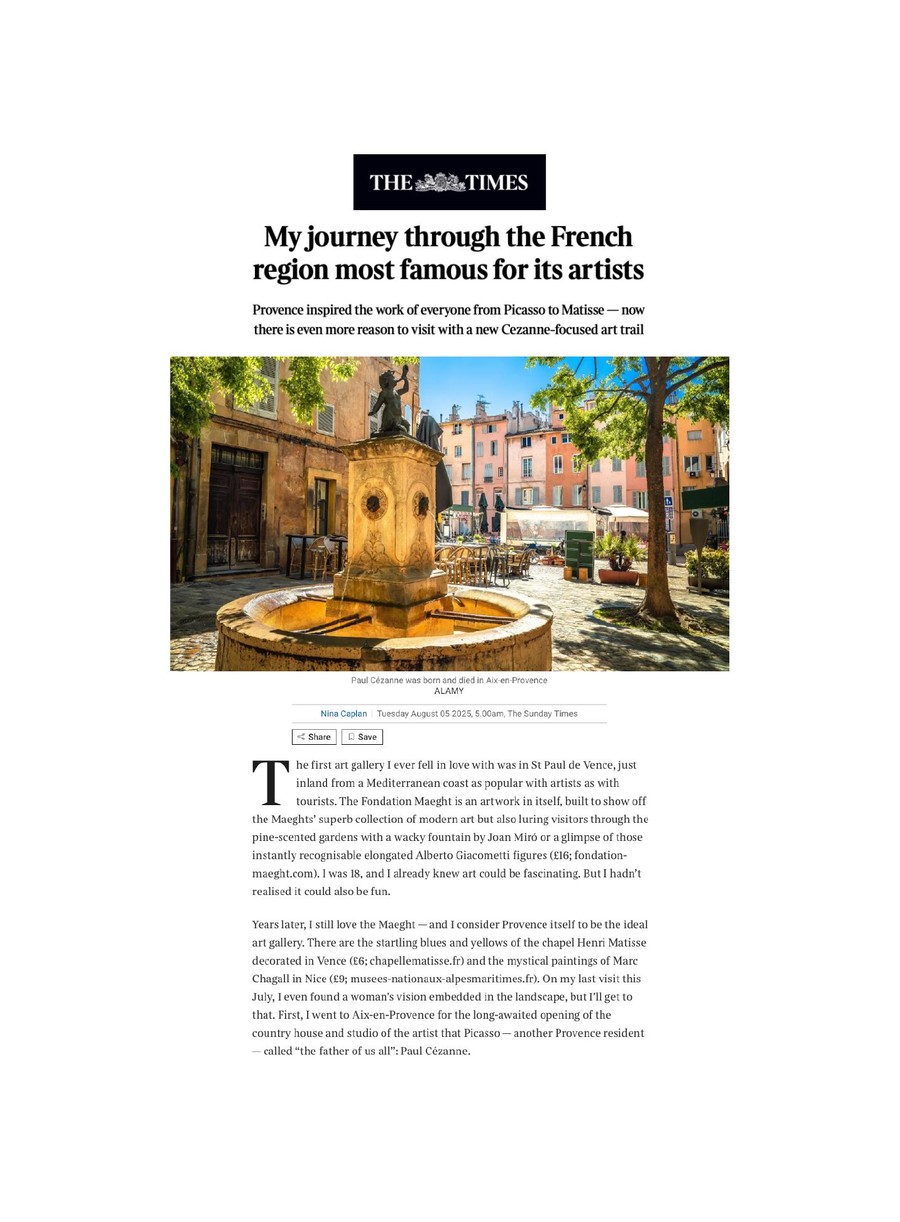 The Times, Toile Blanche press coverage