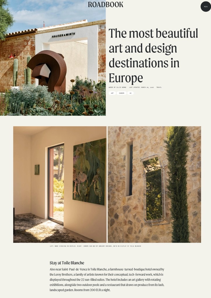 Roadbook, Toile Blanche press coverage